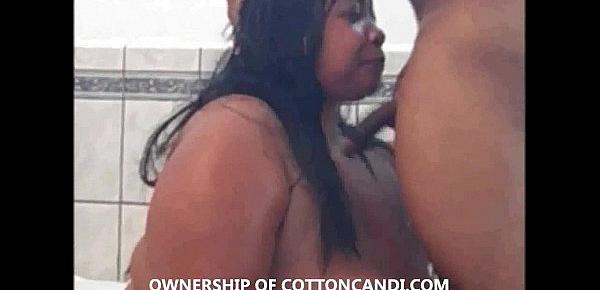  Ebony SSBBW Cotton Candi Wears Toilet Seat N Sucks Dick